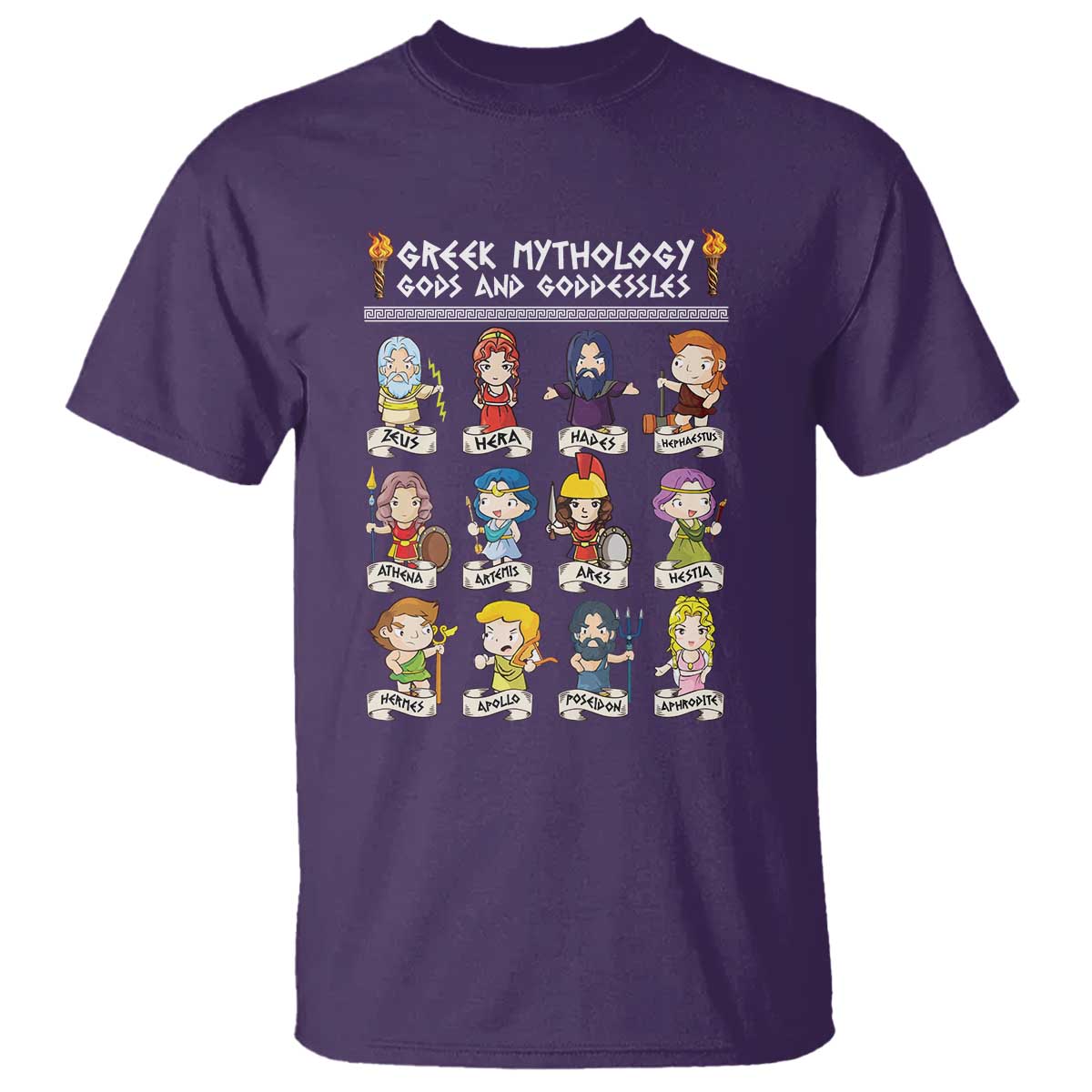 Greek Mythology T Shirt Gods And Goddesses