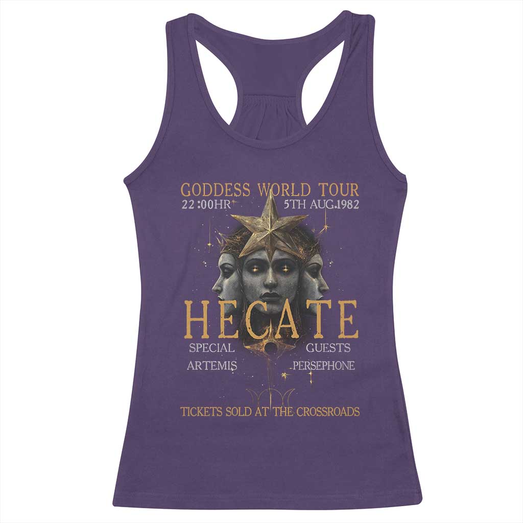 Greek Mythology Hecate Triple Goddess Racerback Tank Top Goddess World Tour Persephone Artemis
