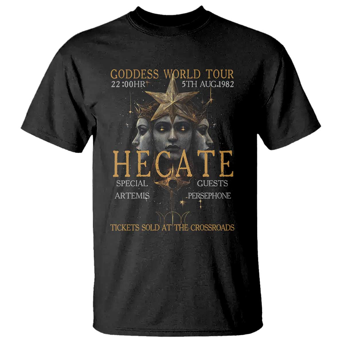 Greek Mythology Hecate Triple Goddess T Shirt Goddess World Tour Persephone Artemis