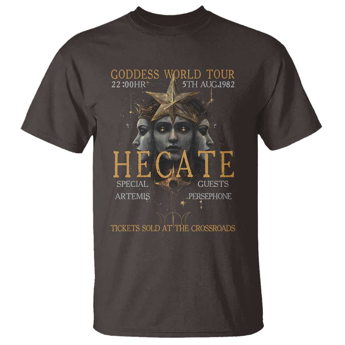 Greek Mythology Hecate Triple Goddess T Shirt Goddess World Tour Persephone Artemis