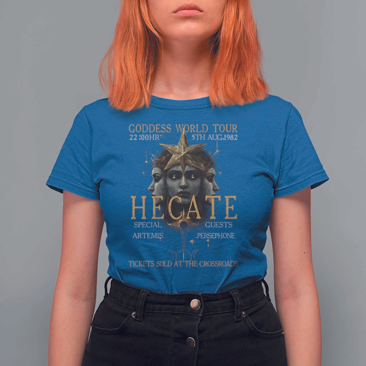 Greek Mythology Hecate Triple Goddess T Shirt For Women Goddess World Tour Persephone Artemis