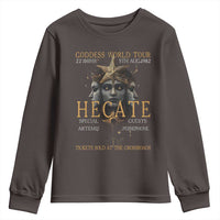 Greek Mythology Hecate Triple Goddess Youth Sweatshirt Goddess World Tour Persephone Artemis