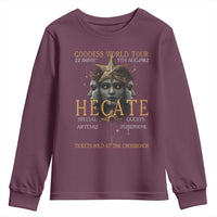 Greek Mythology Hecate Triple Goddess Youth Sweatshirt Goddess World Tour Persephone Artemis