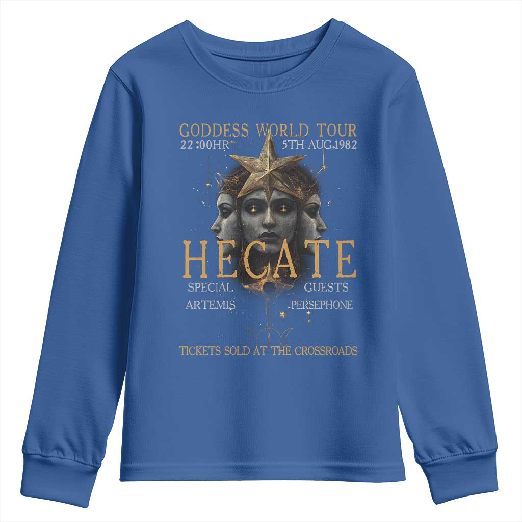 Greek Mythology Hecate Triple Goddess Youth Sweatshirt Goddess World Tour Persephone Artemis