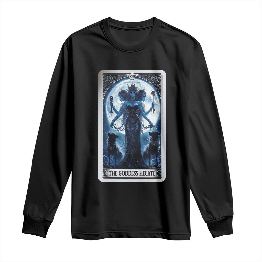 Greek Mythology Hecate Triple Goddess Long Sleeve Shirt Moon Pagan Gothic Witch