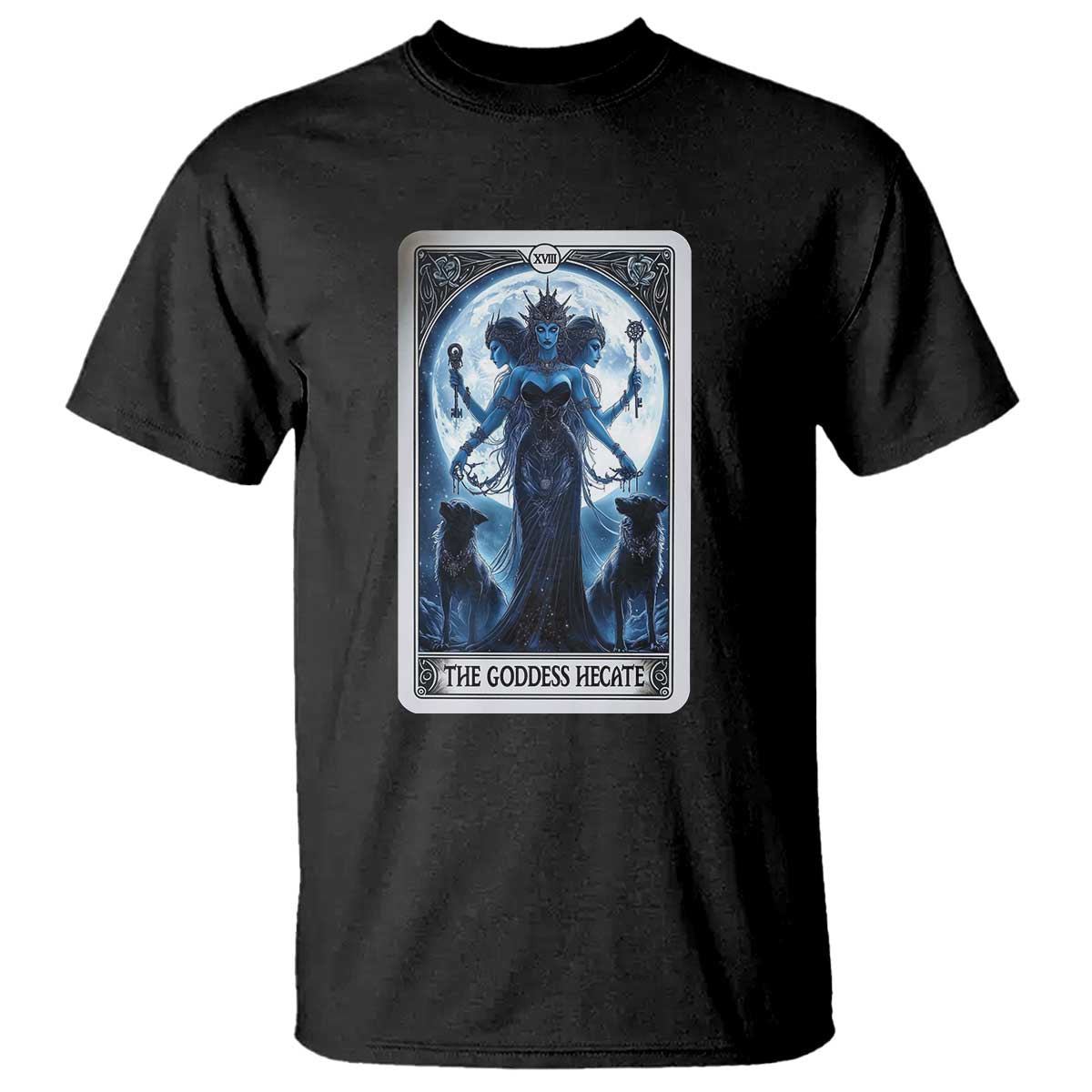 Greek Mythology Hecate Triple Goddess T Shirt Moon Pagan Gothic Witch