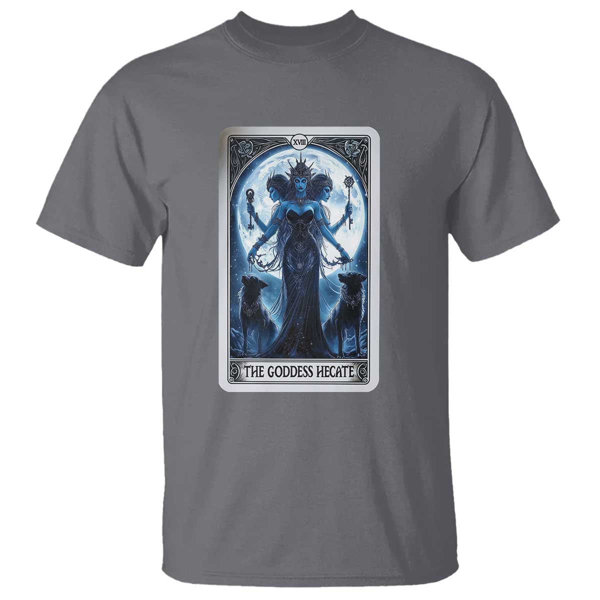 Greek Mythology Hecate Triple Goddess T Shirt Moon Pagan Gothic Witch