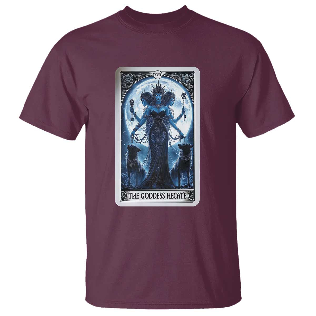Greek Mythology Hecate Triple Goddess T Shirt Moon Pagan Gothic Witch