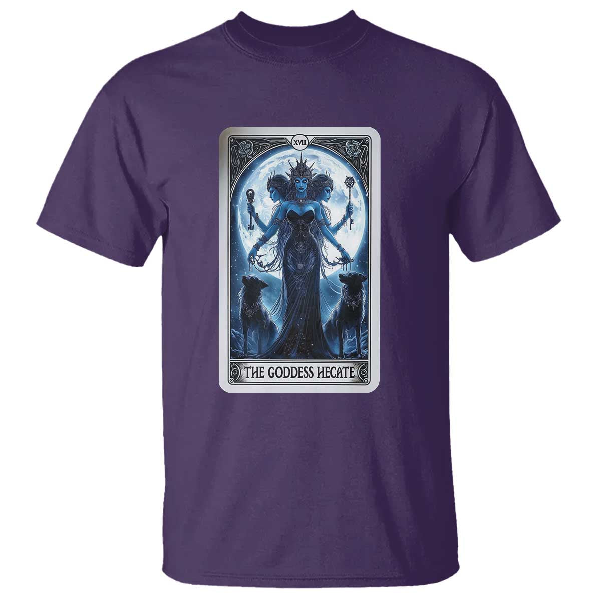 Greek Mythology Hecate Triple Goddess T Shirt Moon Pagan Gothic Witch