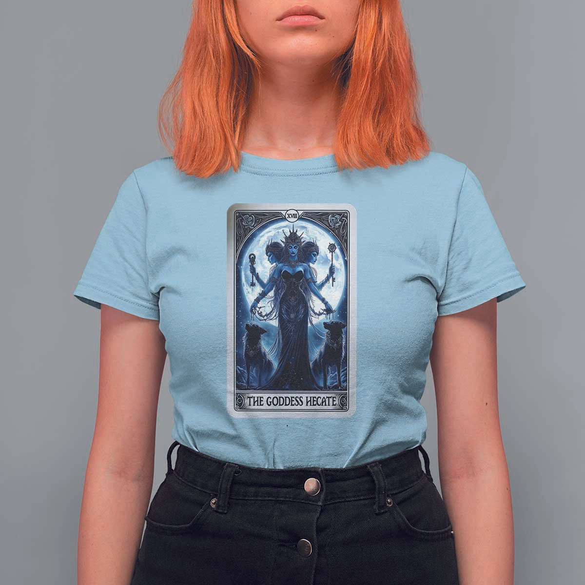 Greek Mythology Hecate Triple Goddess T Shirt For Women Moon Pagan Gothic Witch