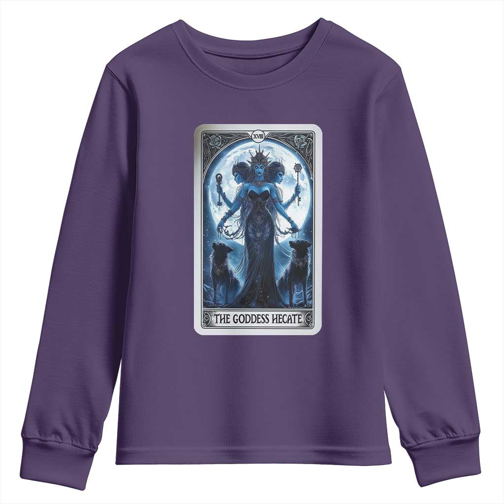 Greek Mythology Hecate Triple Goddess Youth Sweatshirt Moon Pagan Gothic Witch