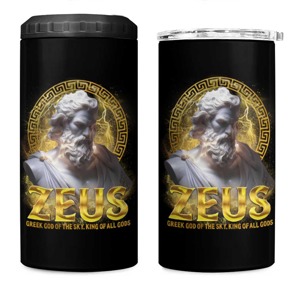 Greek Mythology Zeus 4 in 1 Can Cooler Tumbler God Of The Sky King Of All Gods