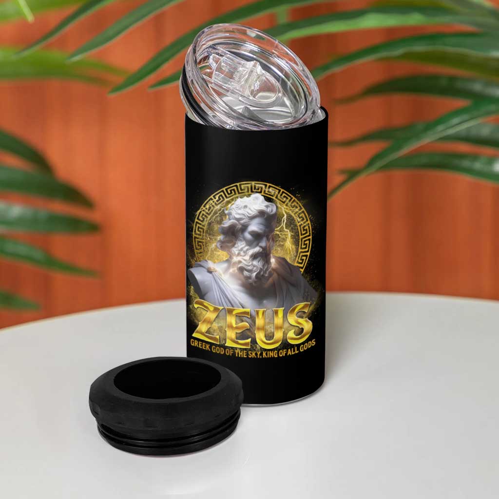 Greek Mythology Zeus 4 in 1 Can Cooler Tumbler God Of The Sky King Of All Gods
