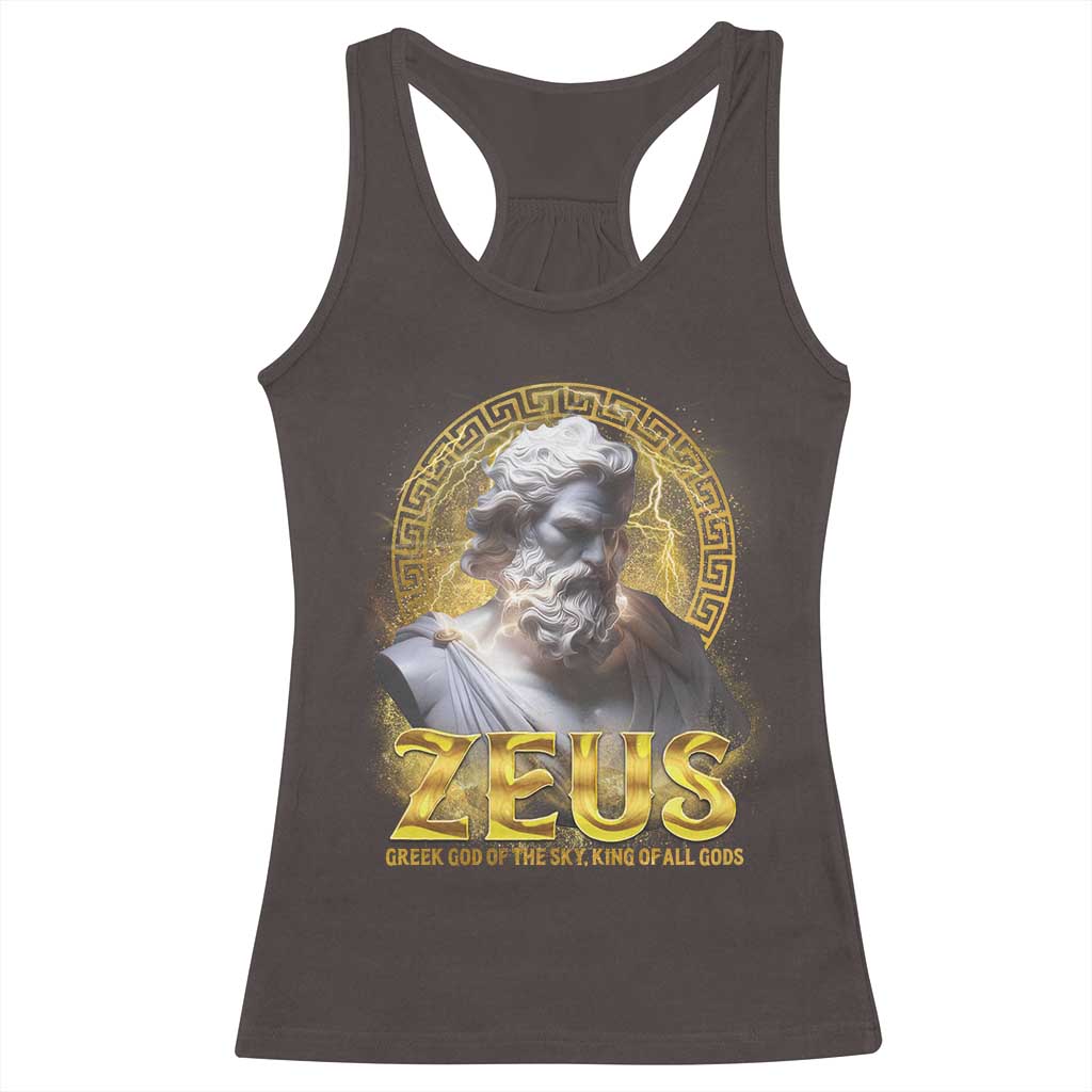 Greek Mythology Zeus Racerback Tank Top God Of The Sky King Of All Gods