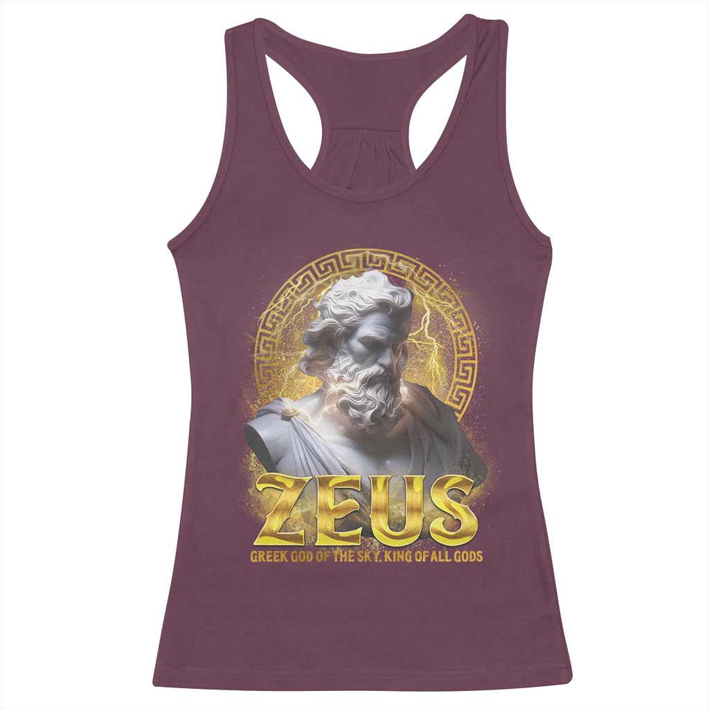 Greek Mythology Zeus Racerback Tank Top God Of The Sky King Of All Gods