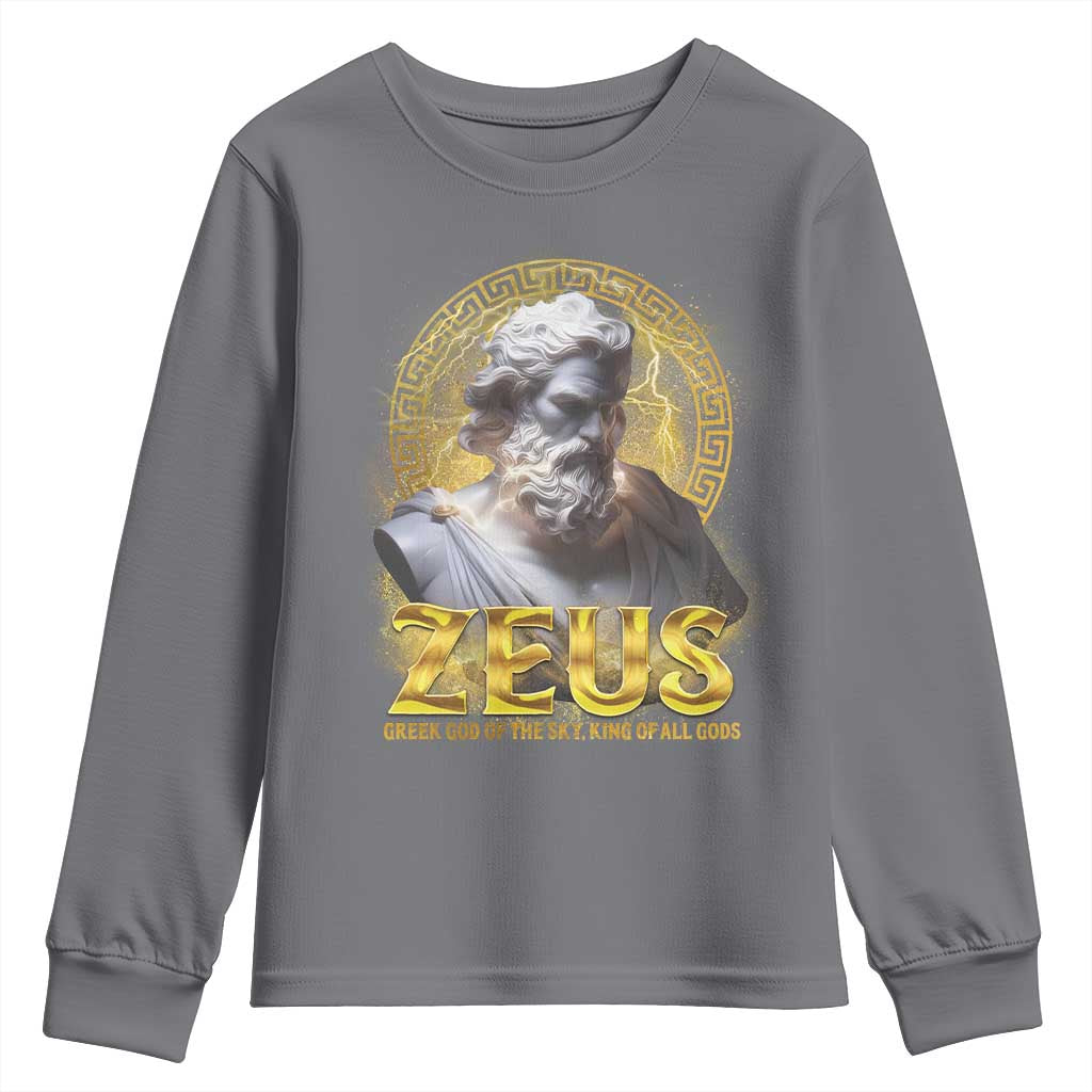 Greek Mythology Zeus Youth Sweatshirt God Of The Sky King Of All Gods