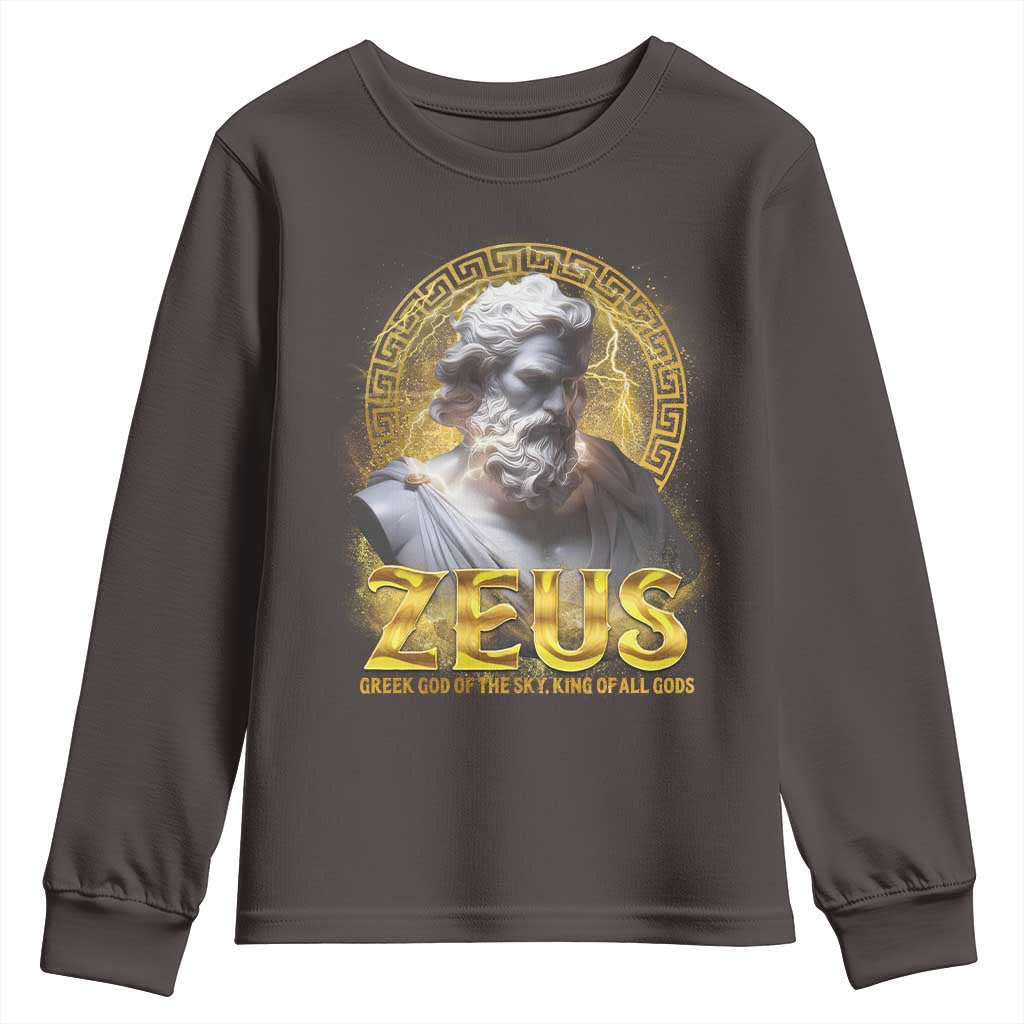 Greek Mythology Zeus Youth Sweatshirt God Of The Sky King Of All Gods