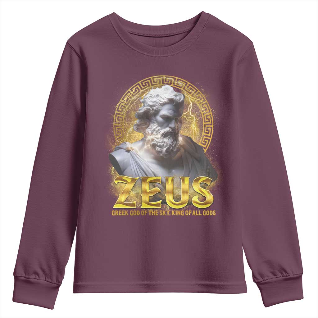 Greek Mythology Zeus Youth Sweatshirt God Of The Sky King Of All Gods