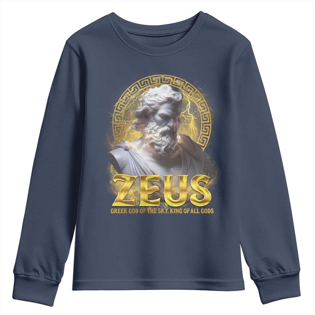 Greek Mythology Zeus Youth Sweatshirt God Of The Sky King Of All Gods