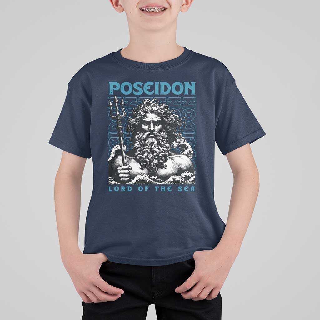 Greek Mythology Poseidon T Shirt For Kid Lord Of The Sea Trident