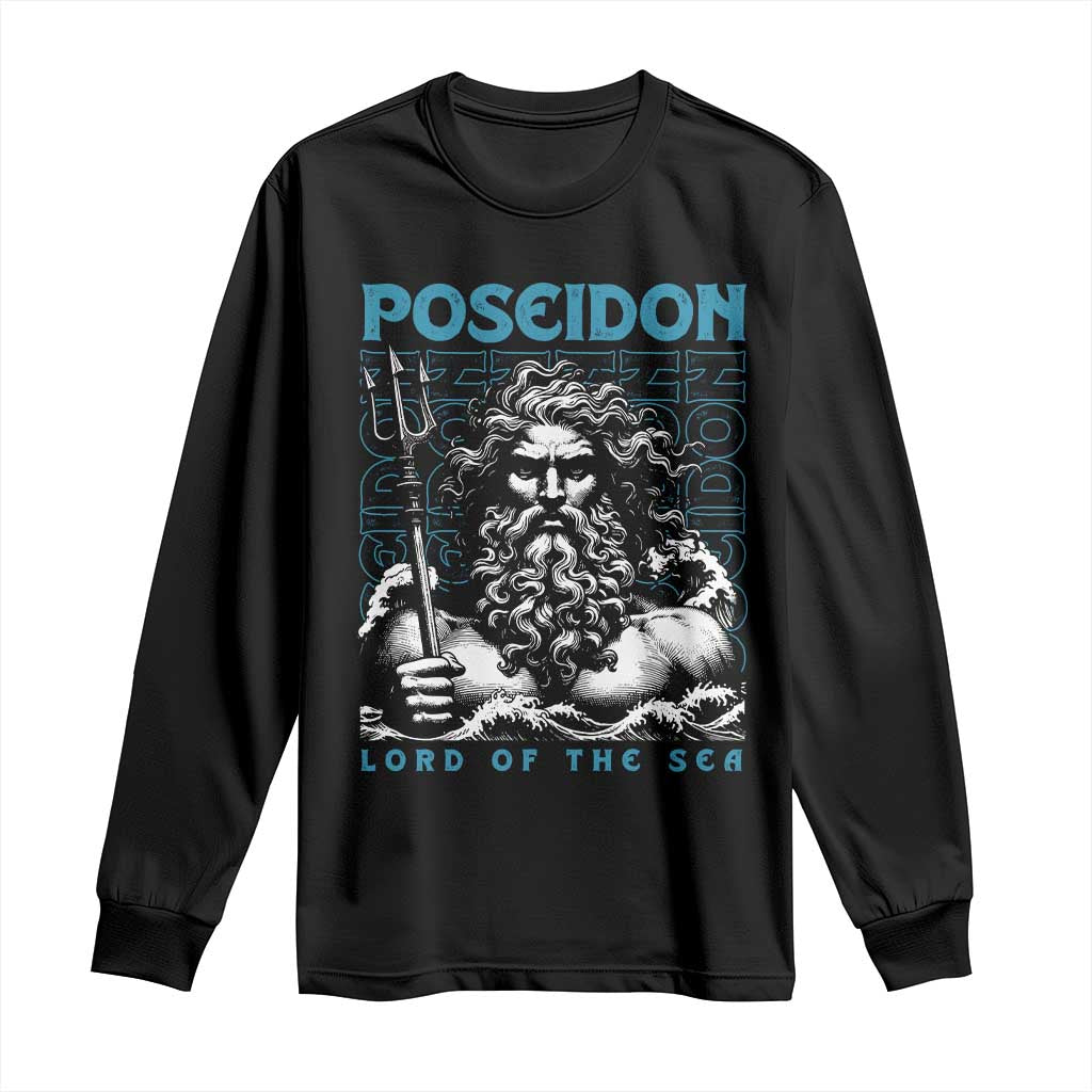 Greek Mythology Poseidon Long Sleeve Shirt Lord Of The Sea Trident