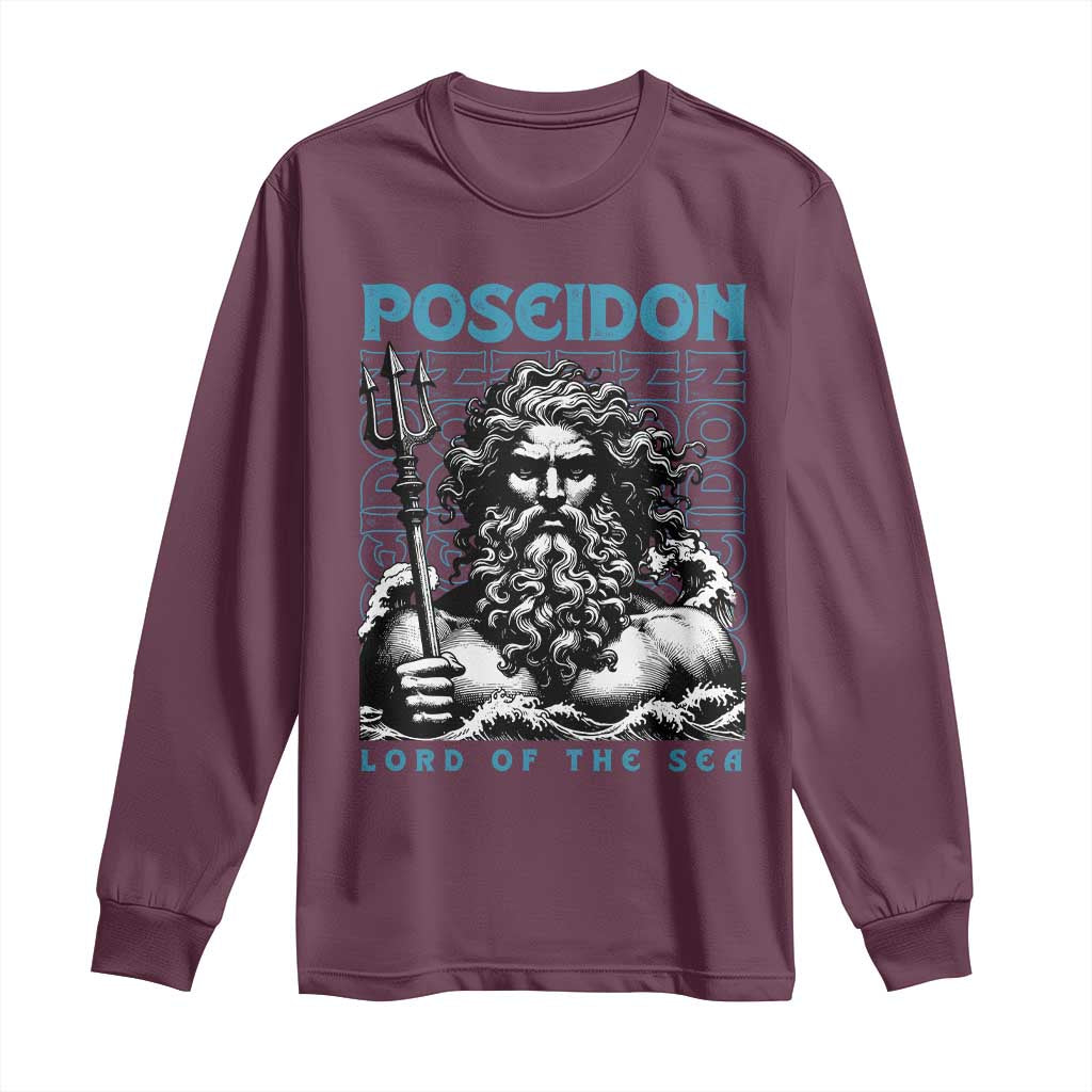 Greek Mythology Poseidon Long Sleeve Shirt Lord Of The Sea Trident