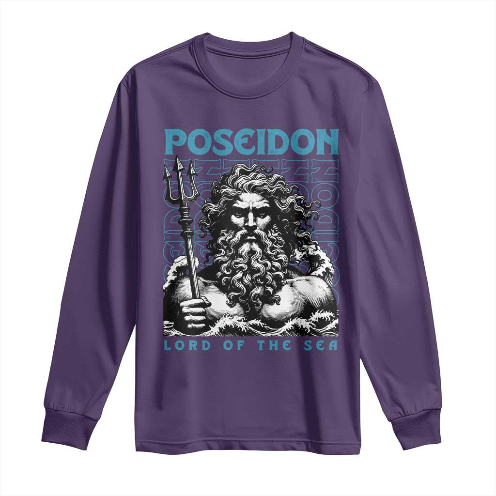 Greek Mythology Poseidon Long Sleeve Shirt Lord Of The Sea Trident