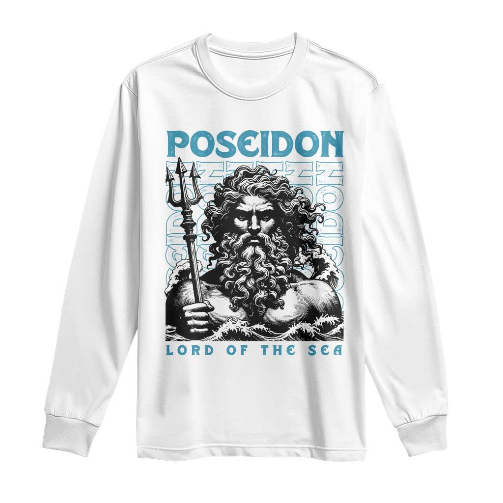 Greek Mythology Poseidon Long Sleeve Shirt Lord Of The Sea Trident
