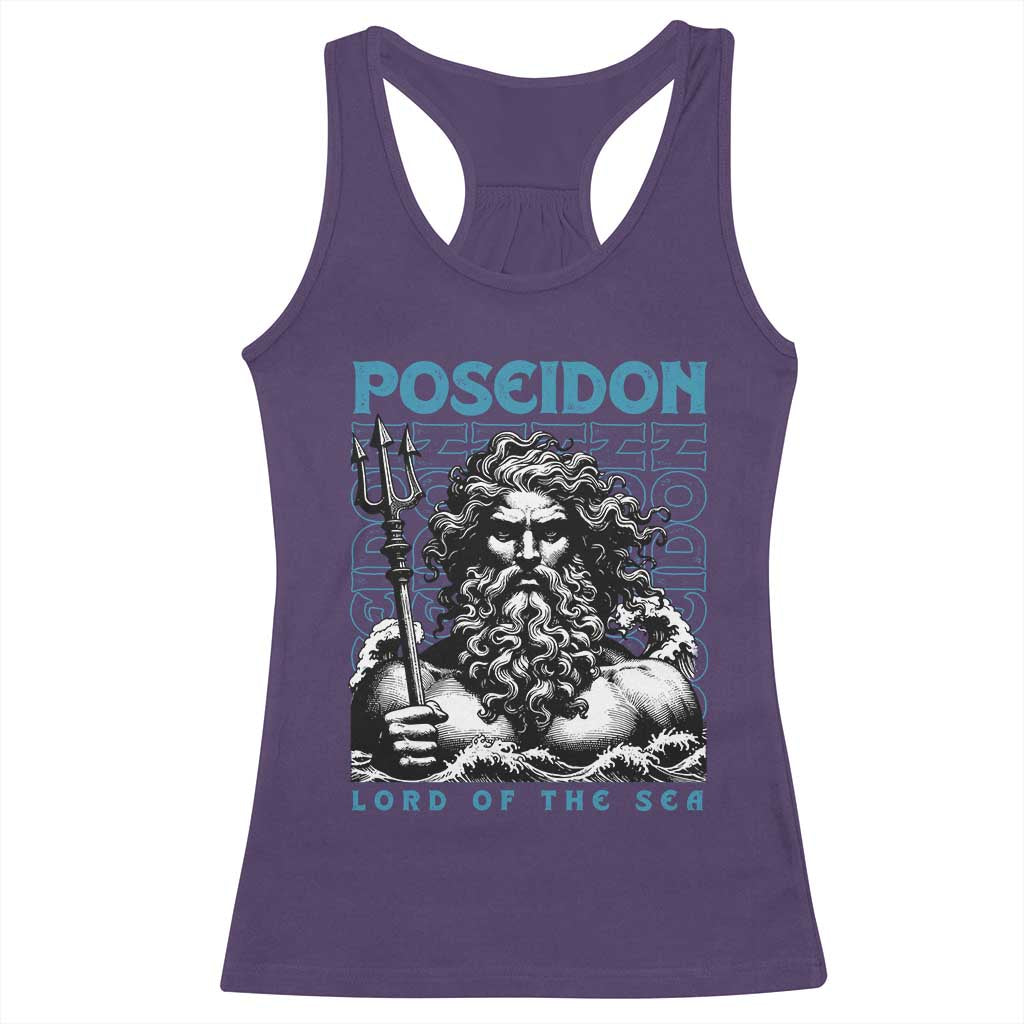 Greek Mythology Poseidon Racerback Tank Top Lord Of The Sea Trident