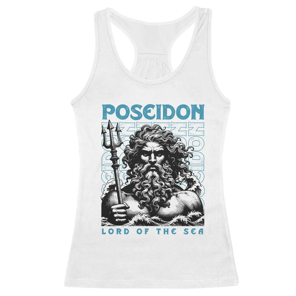 Greek Mythology Poseidon Racerback Tank Top Lord Of The Sea Trident