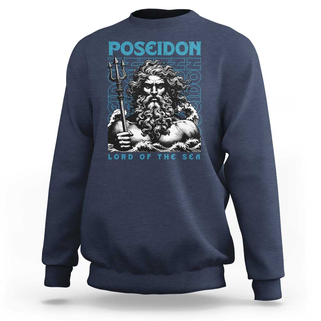 Greek Mythology Poseidon Sweatshirt Lord Of The Sea Trident