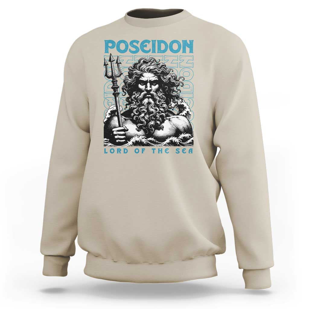 Greek Mythology Poseidon Sweatshirt Lord Of The Sea Trident