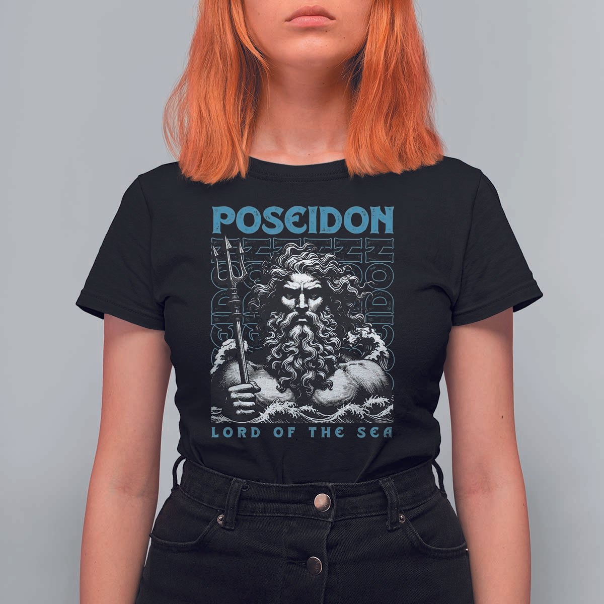 Greek Mythology Poseidon T Shirt For Women Lord Of The Sea Trident