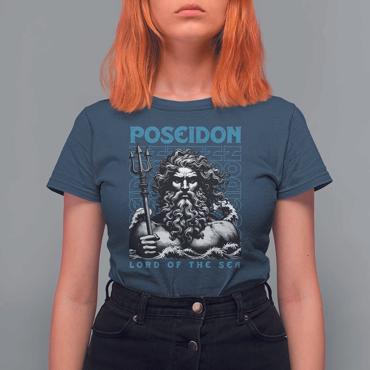 Greek Mythology Poseidon T Shirt For Women Lord Of The Sea Trident