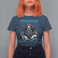 Greek Mythology Poseidon T Shirt For Women Lord Of The Sea Trident