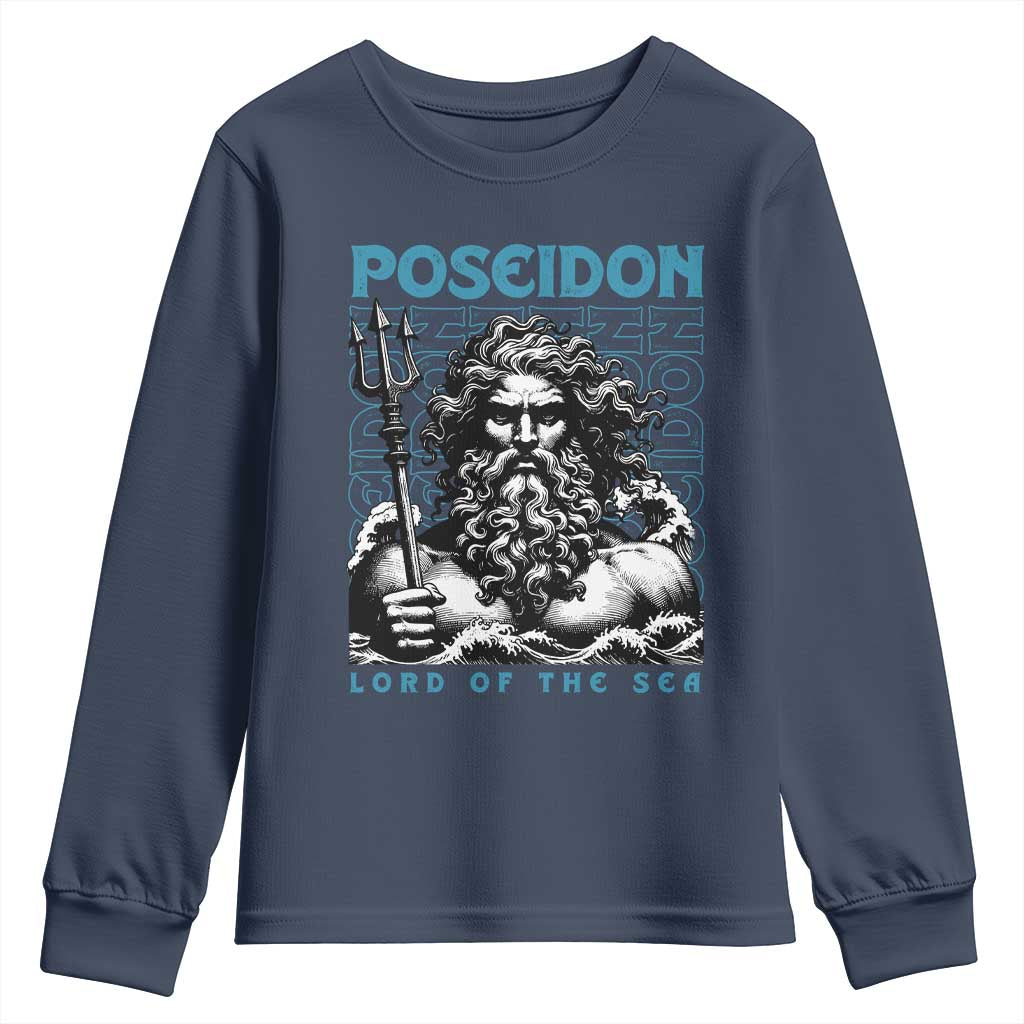 Greek Mythology Poseidon Youth Sweatshirt Lord Of The Sea Trident
