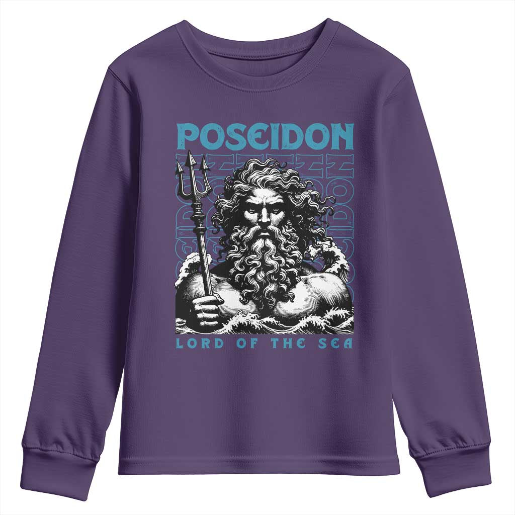 Greek Mythology Poseidon Youth Sweatshirt Lord Of The Sea Trident