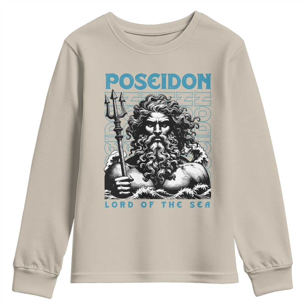 Greek Mythology Poseidon Youth Sweatshirt Lord Of The Sea Trident