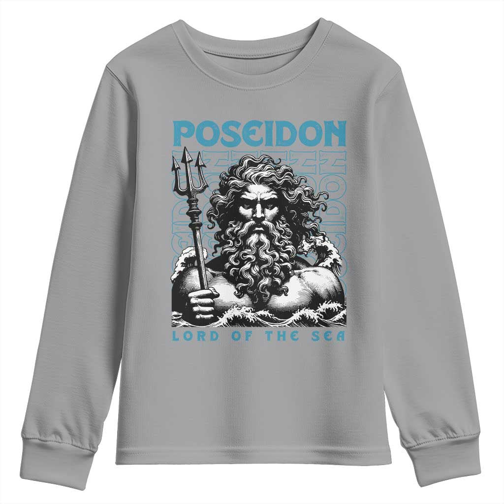 Greek Mythology Poseidon Youth Sweatshirt Lord Of The Sea Trident