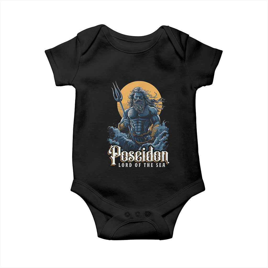 Ancient Greek Mythology Poseidon Baby Onesie Lord Of The Sea Trident
