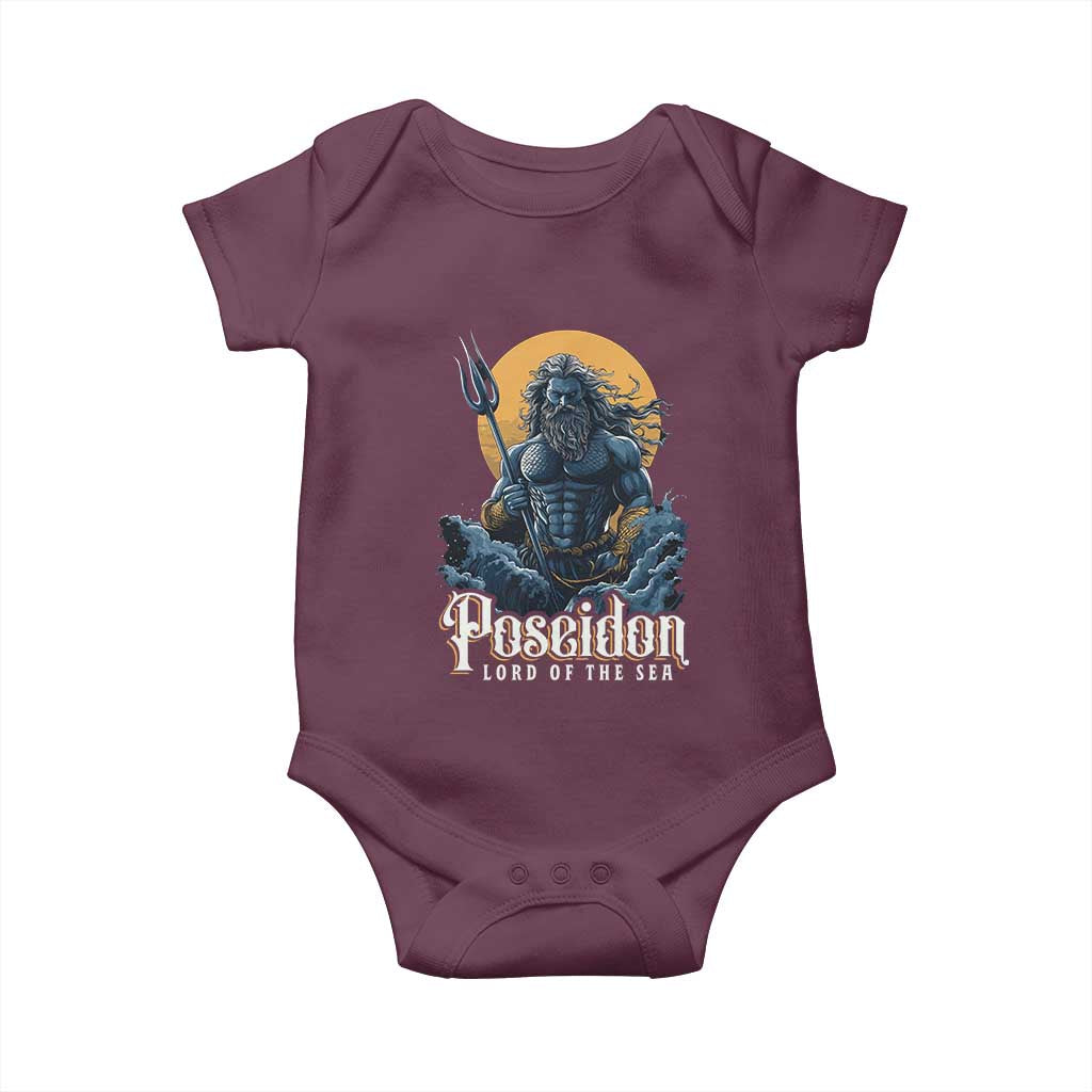 Ancient Greek Mythology Poseidon Baby Onesie Lord Of The Sea Trident