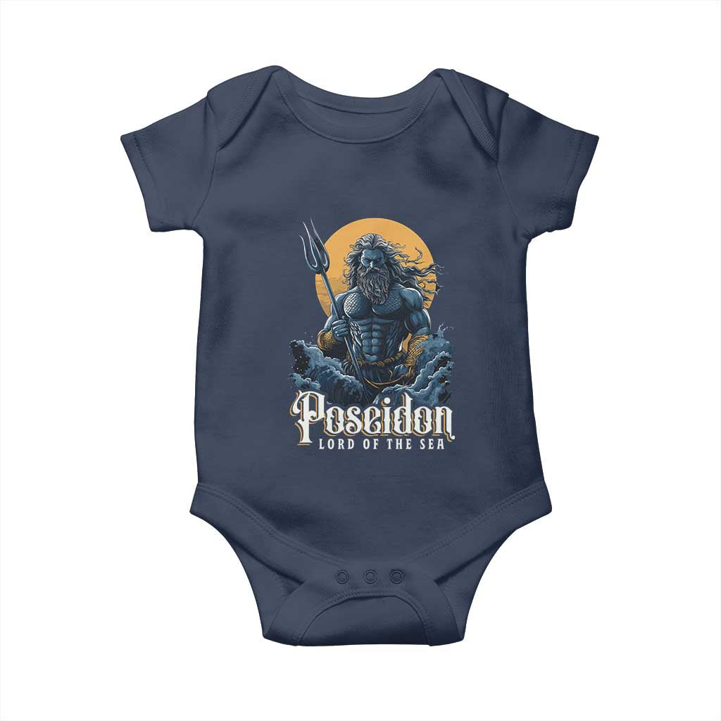 Ancient Greek Mythology Poseidon Baby Onesie Lord Of The Sea Trident