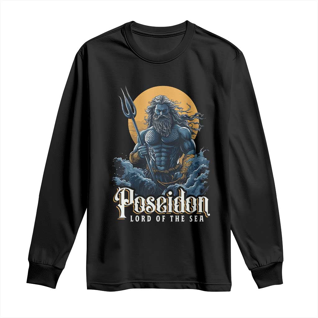Ancient Greek Mythology Poseidon Long Sleeve Shirt Lord Of The Sea Trident