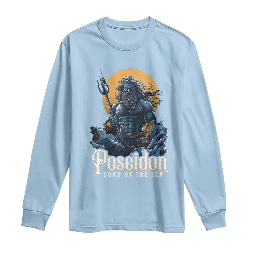 Ancient Greek Mythology Poseidon Long Sleeve Shirt Lord Of The Sea Trident