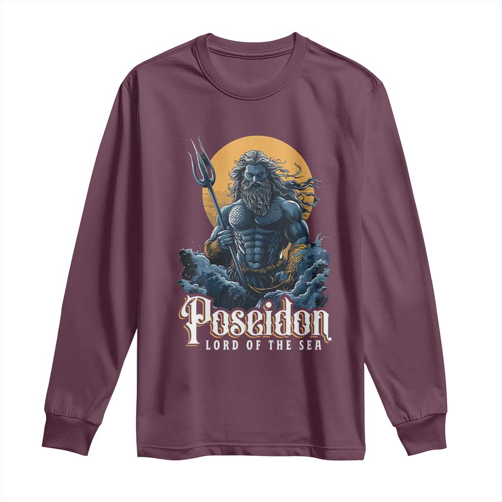 Ancient Greek Mythology Poseidon Long Sleeve Shirt Lord Of The Sea Trident