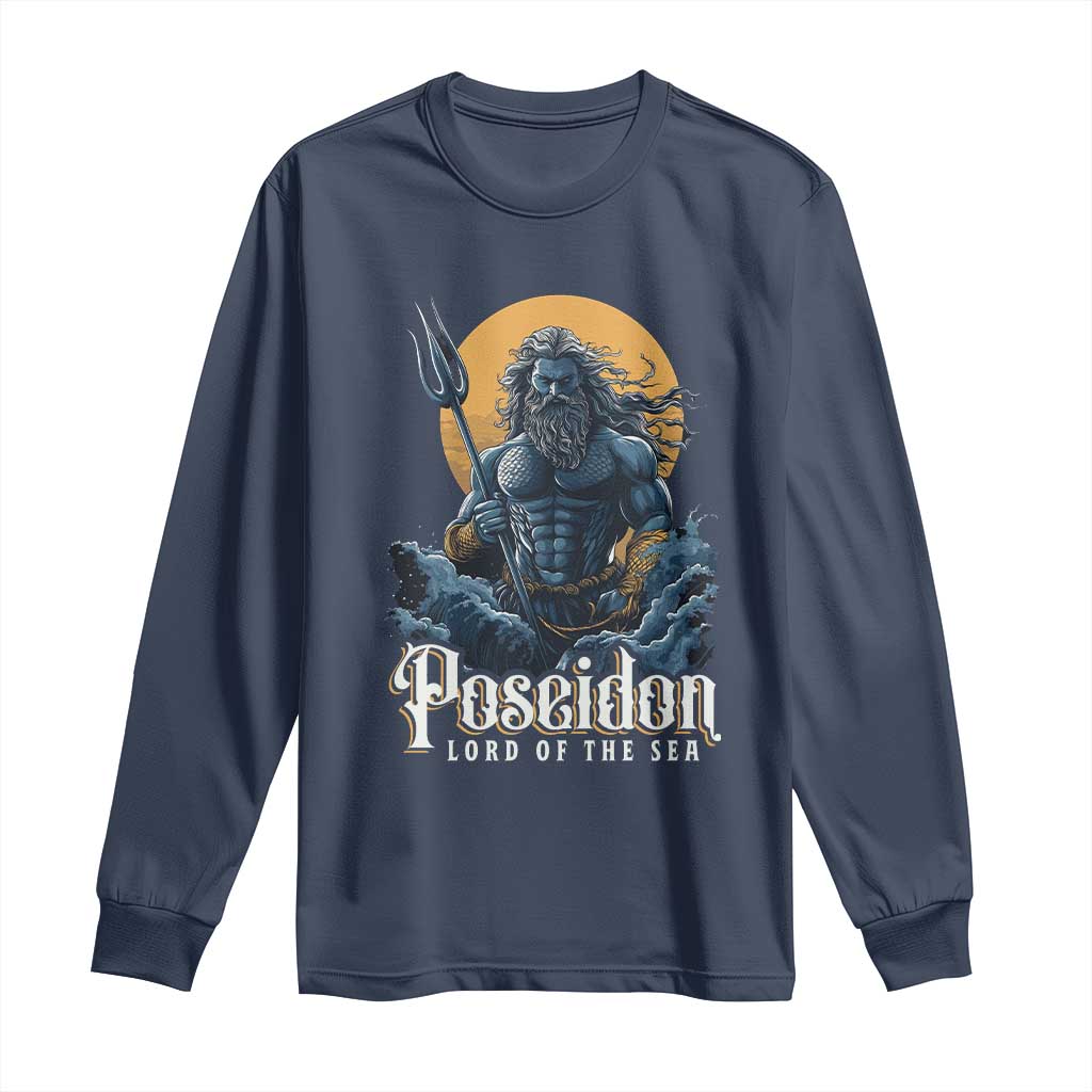 Ancient Greek Mythology Poseidon Long Sleeve Shirt Lord Of The Sea Trident