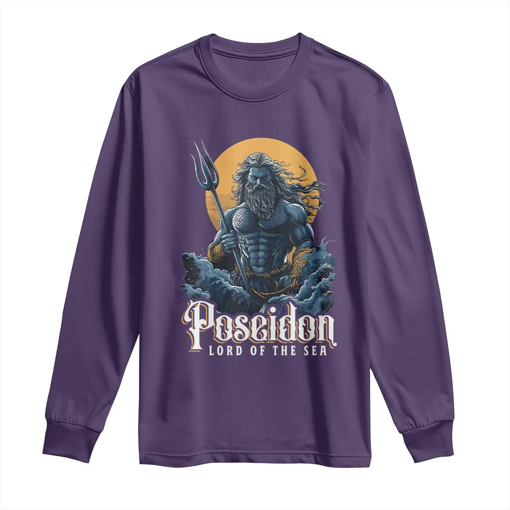 Ancient Greek Mythology Poseidon Long Sleeve Shirt Lord Of The Sea Trident