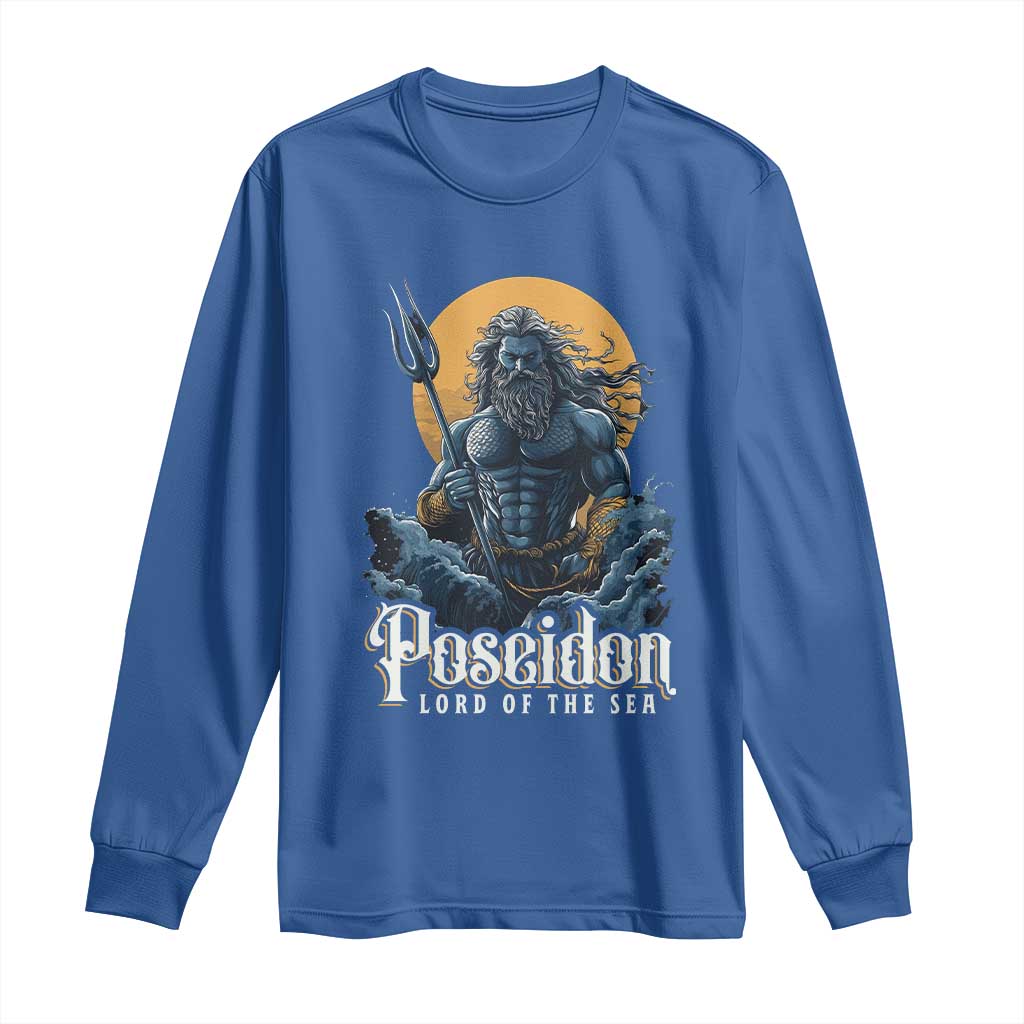 Ancient Greek Mythology Poseidon Long Sleeve Shirt Lord Of The Sea Trident