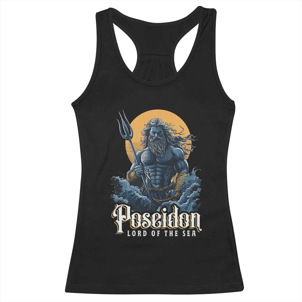 Ancient Greek Mythology Poseidon Racerback Tank Top Lord Of The Sea Trident