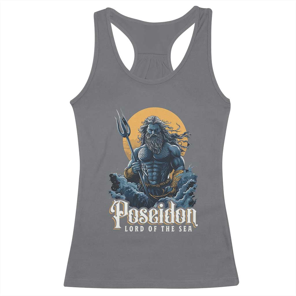 Ancient Greek Mythology Poseidon Racerback Tank Top Lord Of The Sea Trident